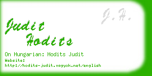 judit hodits business card